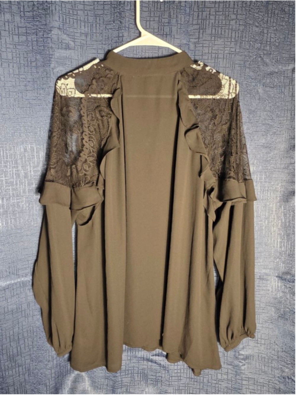 Women's Torrid Black Lace Ruffle Blouse Plus Size 2X plus work casual - Picture 5 of 5